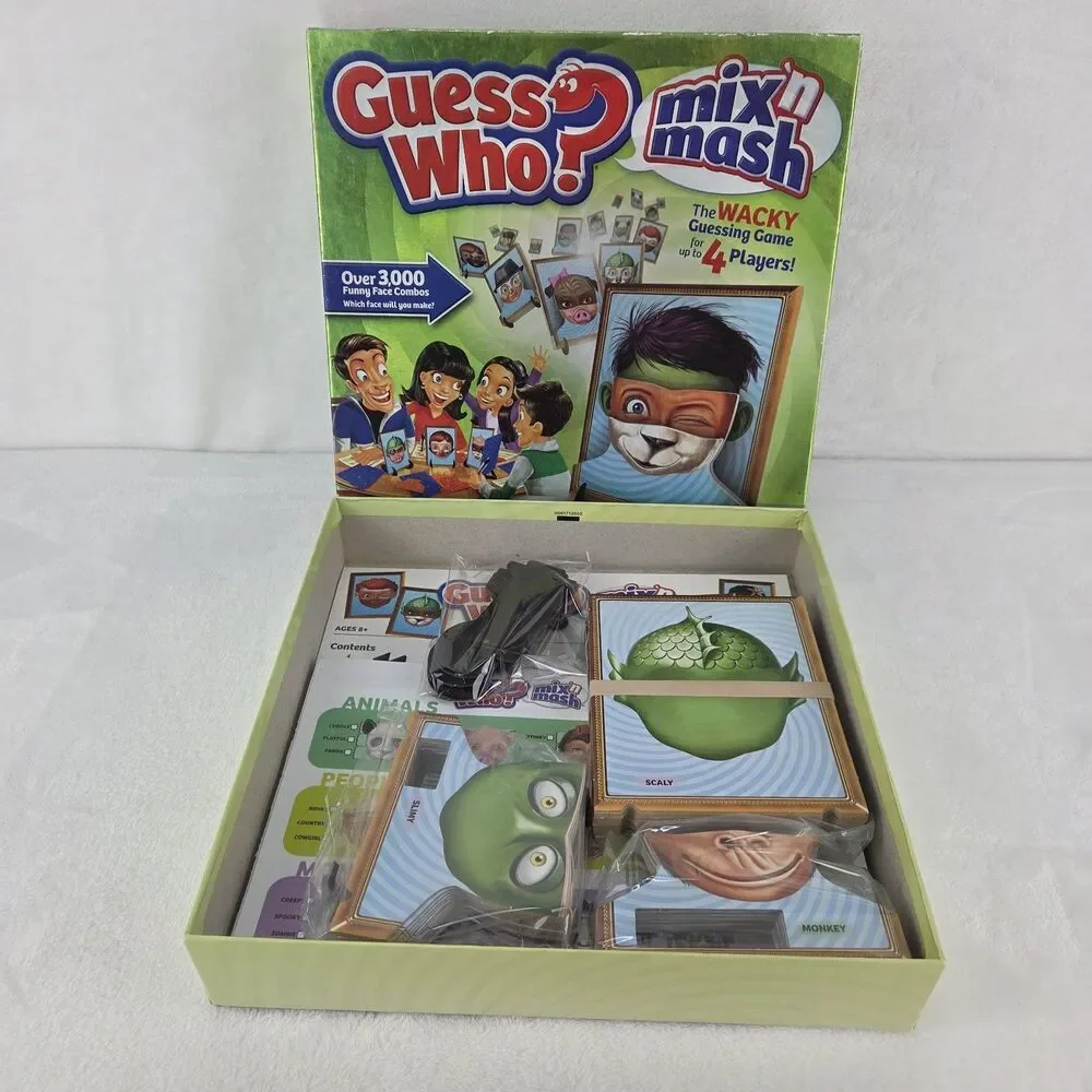Guess Who? Mix 'N Mash Board Game 2009 Hasbro MB Complete Excellent Condition